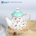 Venta caliente romántica flor patrón de maquillaje de cerámica Copa de té y platillo establece